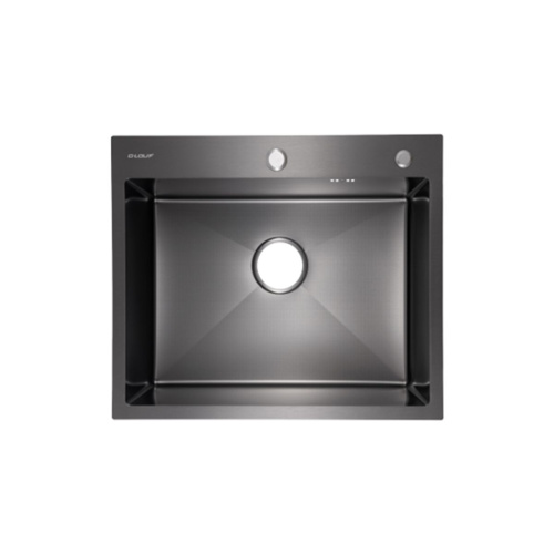Мойка для кухни врезная G.lauf GL-6050MG графит из нержавеющей стали, 60*50 см без сифона