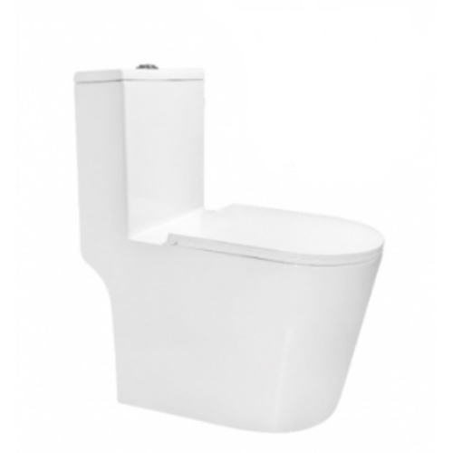 Унитаз моноблок напольный Knois KN6292200 горизонтальный выпуск, Торнадо, микролифт, 70х37х80 см.