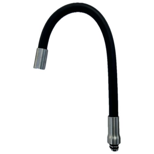 Излив гибкий Wasser Zimmer ZM-767A для кухни силиконовый черный, с сатиновыми вставками (50)