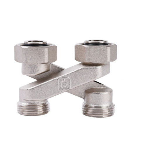 Узел нижнего подключения радиатора перекрестие Х-образное 3/4