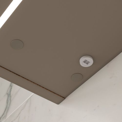 Шкаф зеркальный EQUIL Gleam 80.2D szGLEAM.LED.80.2D-25, амарок/дуб вотан