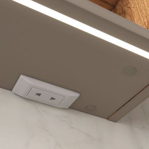 Шкаф зеркальный EQUIL Gleam 60.1D szGLEAM.LED.60.1D-25, амарок/дуб вотан
