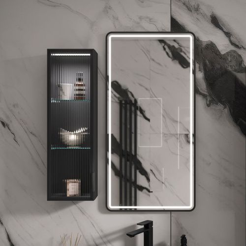 Зеркало с подсветкой EQUIL Stoune 500x900 zkSTOUNE50-15, черный