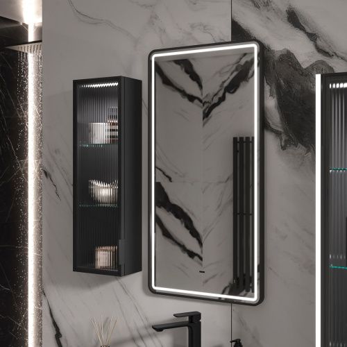 Зеркало с подсветкой EQUIL Stoune 500x900 zkSTOUNE50-15, черный
