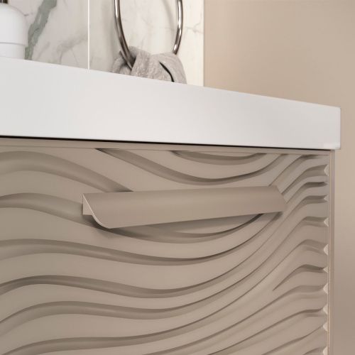 Тумба подвесная Gleam 80.1Y tpGLEAM80.1Y-25, амарок/ дуб вотан  раковина Prime 80 (78857)