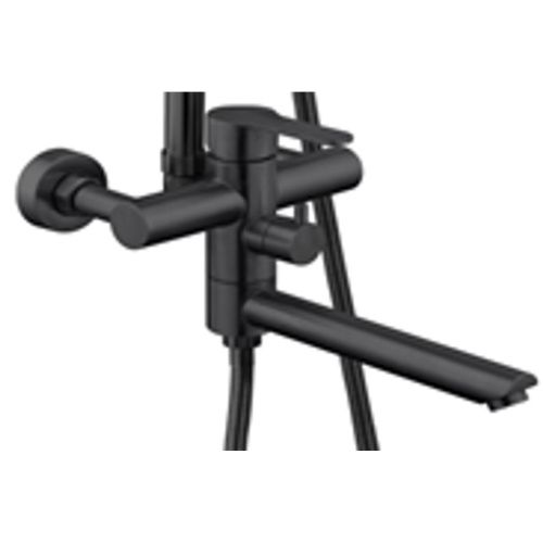 Душевая стойка со смесителем Wasser Zimmer ZM-7761-18H черная, изливом