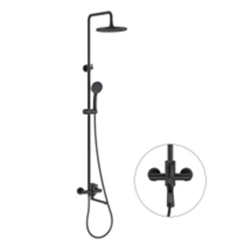 Душевая стойка со смесителем Wasser Zimmer ZM-7781-18H черная, изливом