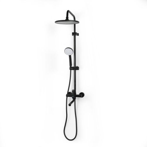 Душевая стойка со смесителем Wasser Zimmer ZM-7781-18H черная, изливом