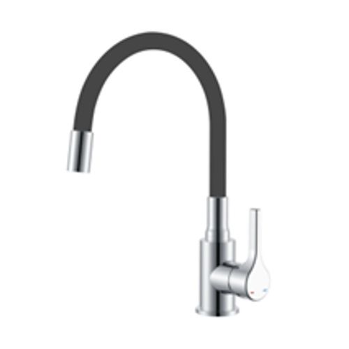 Смеситель для кухни Wasser Zimmer ZM-7781-2-757 хром, гибкий излив графит, SUS304 (12)