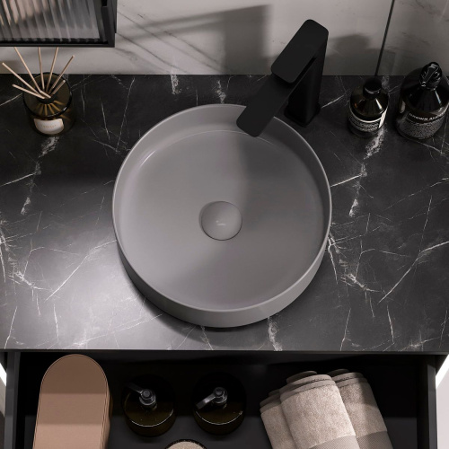 Тумба для ванны подвесная EQUIL Stoune 80.1Y дуб черный tpSTOUNE80.1Y-35 с раковиной 110AMDH