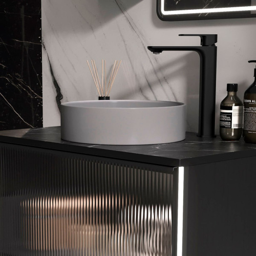 Тумба для ванны подвесная EQUIL Stoune 80.1Y дуб черный tpSTOUNE80.1Y-35 с раковиной 110AMDH