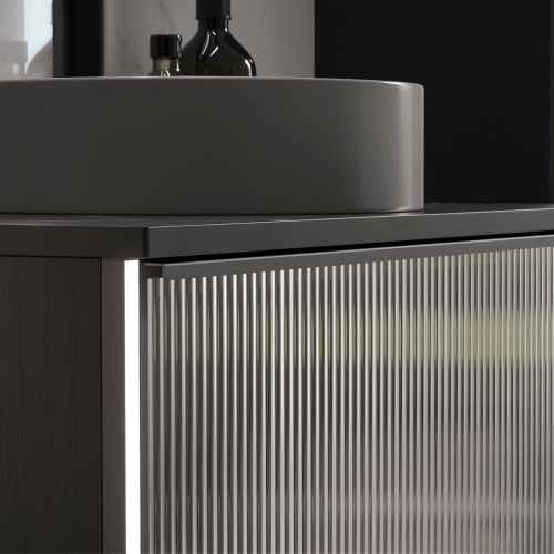 Тумба для ванны подвесная EQUIL Stoune 80.1Y дуб черный tpSTOUNE80.1Y-35 с раковиной 110AMDH