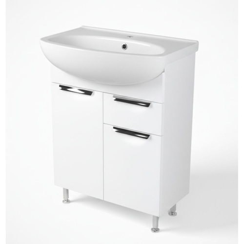 Тумба для ванны напольная AGATA Никас АТ60-200, 1 ящик с раковиной Уют 60