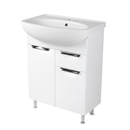 Тумба для ванны напольная AGATA Никас АТ60-200, 1 ящик с раковиной Уют 60