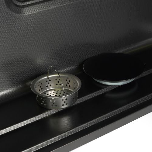 Мойка для кухни врезная Knois KN784808 черная из нержавеющей стали, 78*48 см с сифоном