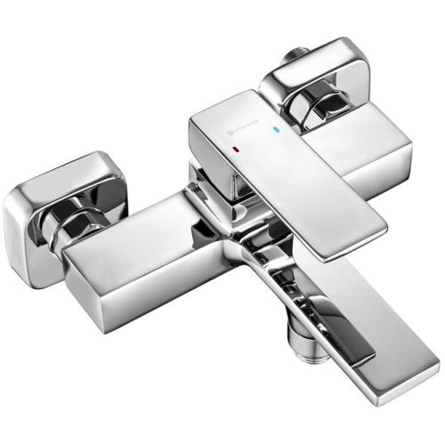 Смеситель для ванны GROSS AQUA 2515880C Edge хром с коротким изливом
