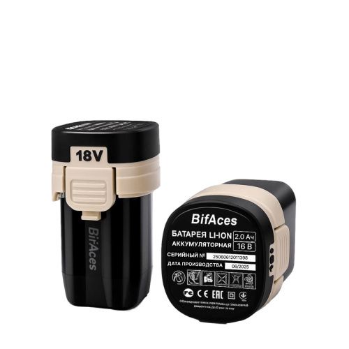 Дрель-шуруповерт ударная аккумуляторная BifAces DLID-16, Li-Ion, 2 акк., 450-1900 об/мин, 16 В