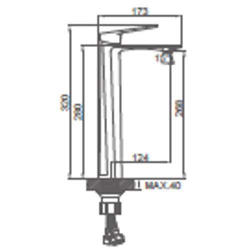 Смеситель для раковины LEDEME L1155-8