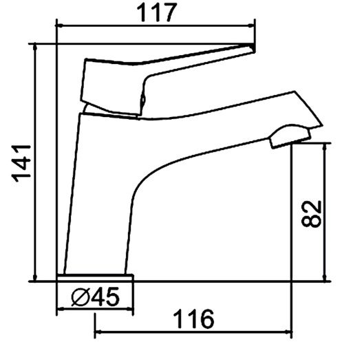 Смеситель для раковины LEDEME L1069B, черный