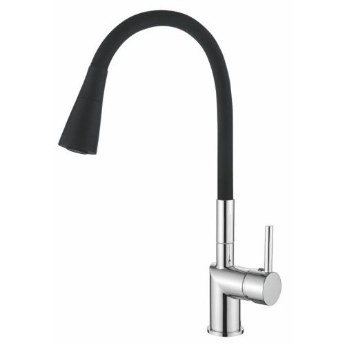 Смеситель для кухни LOFFREY LF84755-82, с гибким изливом, черный
