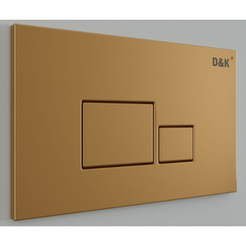 Кнопка механическая двойная D&K Quadro DB1519003 матовое золото