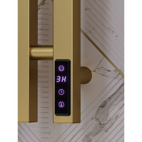 Полотенцесушитель электрический 110Вт APEXTERMO Сириус SR10112GLB 1100x120 мм с крючками, золотой матовый
