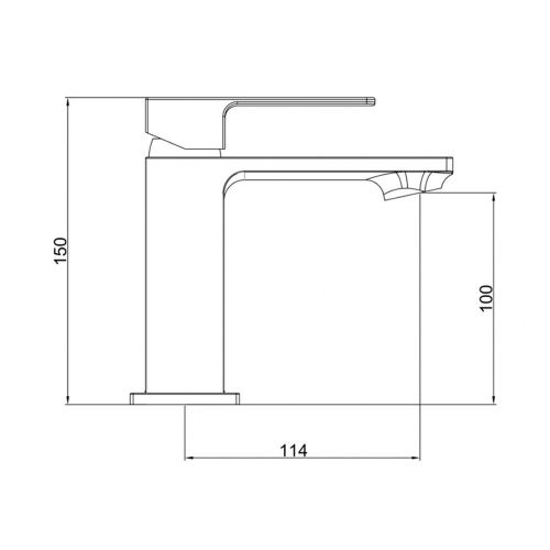 Смеситель для раковины GROSS AQUA 6210880GB Edge матовое золото