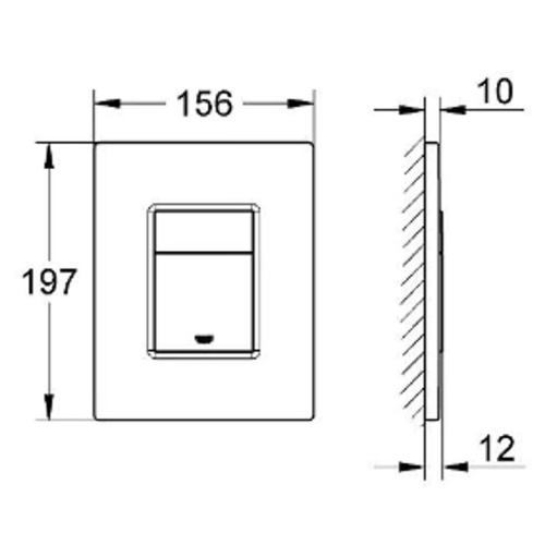 Клавиша для системы скрытой установки унитаза GROHE 38732GOLDMATT Skate Cosmopolitan золото матовое