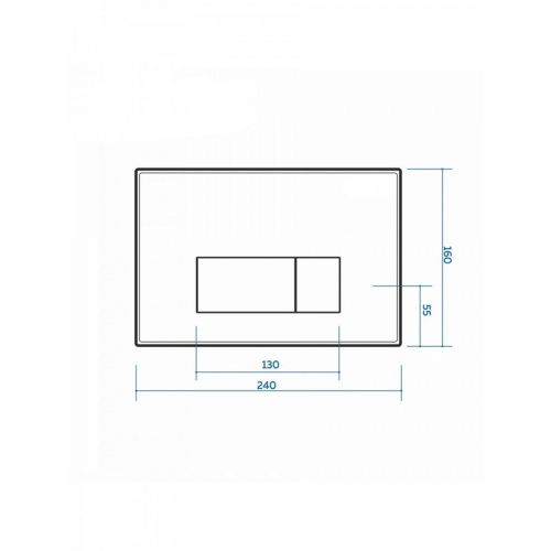 Кнопка механическая двойная Watersense Eva W01775 золото