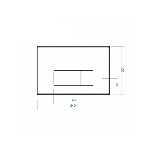 Кнопка механическая двойная Watersense Eva W00186 черный матовый