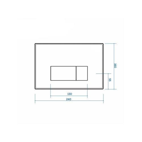 Кнопка механическая двойная Watersense Eva W00185 белый матовый