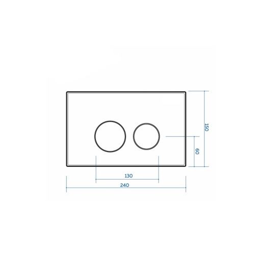 Кнопка механическая двойная Watersense Milana W00190 хром глянец