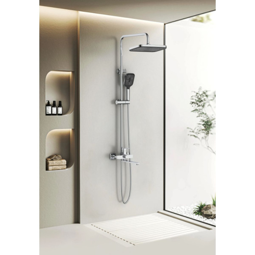 Душевая стойка SAVOL S-DG1145A со смесителем, лейкой и тропическим душем, хром (4)