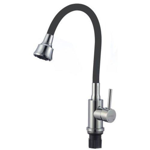 Смеситель для кухни Fmark FS8288A-01 с гибким изливом, хром, черный (6)