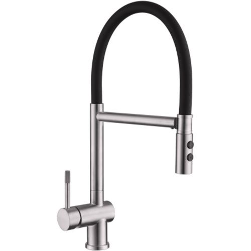 Смеситель для кухни Fmark FS0252L сатин, черный (6)