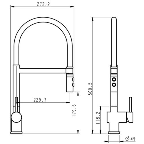 Смеситель для кухни Fmark FS0252L сатин, черный (6)