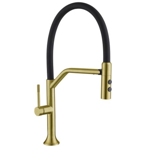 Смеситель для кухни Fmark FS0052C черный, матовое золото (6)
