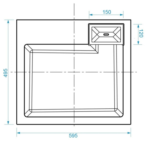 Раковина Дон V73D1 Granit MARR MARRBAXX Сигнально-белый, 595х495х100 мм
