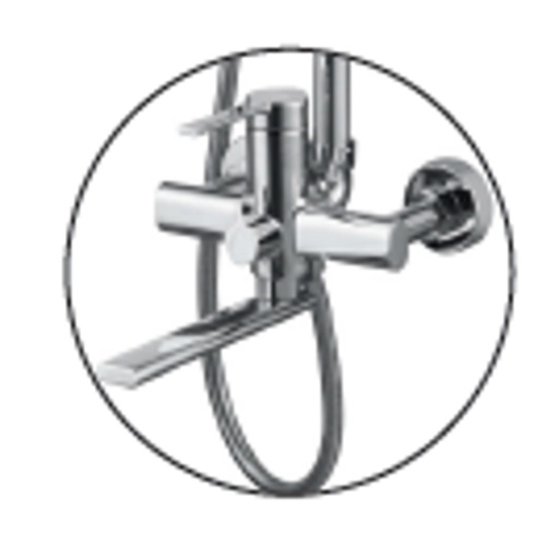 Душевая стойка со смесителем TRIGOR T10-359, хром