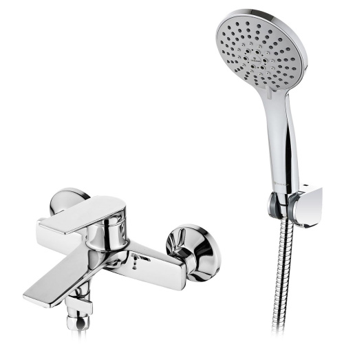 Смеситель для ванны GROSS AQUA Техно (Nero) 2225745C с коротким изливом