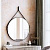 Зеркала для ванной Ритц D 650 на ремне из натуральной кожи черного цвета