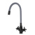 Смеситель для кухни Fmark FS8442-04H с гибким изливом серый