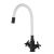 Смеситель для кухни Fmark FS8442-02H с гибким изливом белый