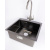 Мойка для кухни врезная GERHANS RK35050B графи из нержавеющей стали, 50х50 см с сифоном