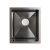 Мойка для кухни врезная Агата B3844-AR графит из нержавеющей стали, 38*44 см с сифоном, коландером