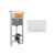 Инсталляция OLI 120 ECO Block Sanitarblock mechanic с кнопкой Narrow OLIpure, белый 773708
