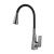Смеситель для кухни Shevanik S543T-3 гибкий излив, оружейная сталь