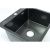 Мойка для кухни врезная Fmark FSC5545Q графит из нержавеющей стали, 55*45 см с сифоном