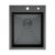 Мойка для кухни врезная D&K DKS415006 графит из нержавеющей стали, 41*50 см с сифоном, коландером, дозатором