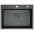 Мойка для кухни врезная D&K DKS605006 графит из нержавеющей стали, 60*50 см с сифоном, коландером, дозатором